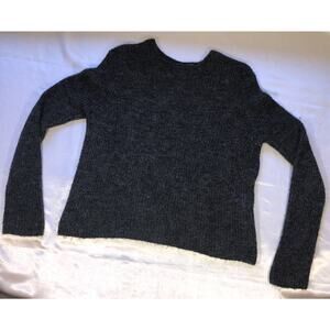 Banana Republic Wool Alpaca Blend Sweater Crew Neck Dark Gray Womens Size S